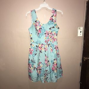 Blue floral dress